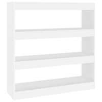estanteria de librosdivisor de espacios madera blanco 100x30x103 cm