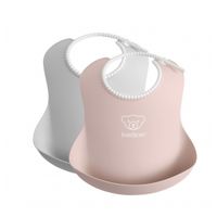 pack baberos babybjorn 2 unidades color grisrosa pastel