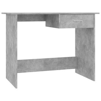 Escritorio De Aglomerado Gris Hormigón 100x50x76 Cm Vidaxl