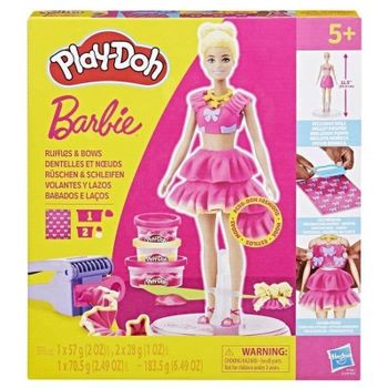 Set Creativo Play-Doh Barbie Ruffles and Bows con Muñeca y Moldes