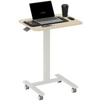 escritorio elevable para portatil de acero y tablero 65 x 48 x 68-108 cm r amarillo