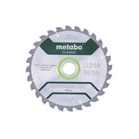 metabo hoja de sierra cordless cut wood - classic 216x30 d28 di 5 b 628665000