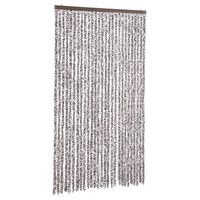 cortina mosquitera  mosquitera chenilla marron y beige 118x220 cm