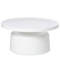 mesa de centro metalica blanca moderna 75 cm