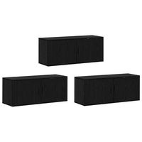 juego de muebles para television montados en la pared 3 uds vidaxl
