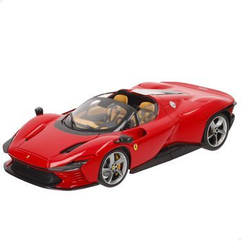 Burago - Maqueta Coche Ferrari Daytona Sp3 Rojo 1:18, Hypercar De Colección Con Carrocería En Die-cast Y Apertura Manual
