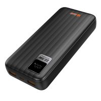 power bank pccom essential 20000mah 20w  carga rapida 225w con indicador led negro