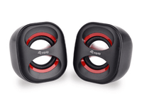 altavoces 20 equip life mini 6w rms color negro y rojo jack 35 alimetancion usb