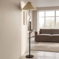 lampara de pie de metal negro cm o 46x172