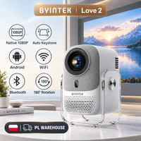 proyector inteligente byintek u6 resolucion nativa 1080p correccion automatica de distorsion trapezoidal android wifi bluetooth 42 180       proyector de cine en casa con rotacion