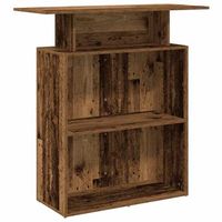 mostrador de recepcion madera antigua 100x40x104 cm vidaxl