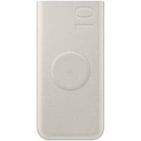 power bank samsung 10000mah de carga super rapida 25w carga inalambrica 2 puertos beige