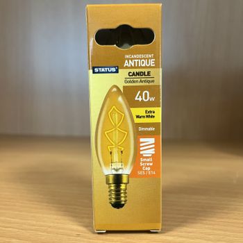 E14 40W Dimmable Golden Antique Candle Bulb