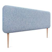 dhome cabecero tapizado liso con patas redondeado tejido luxury para pared acusticos cabeceros absorbentes cabezal cama dormitorio espigas azul 160cm