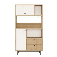 mueble de cocina 3 puertas h1612 cm - roble y blanco