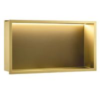 estante de bano rea brush gold 30x60 led