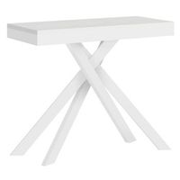 consola extensible 90x40300 cm krack evolution fresno blanco estructura blanca