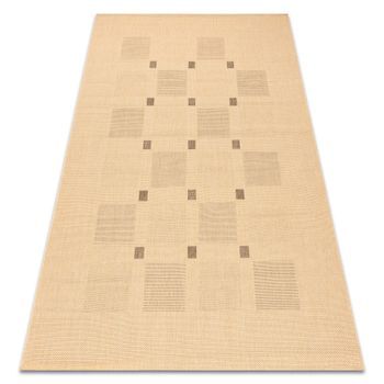 Alfombra De Cuerda Sisal Floorlux 20079 Color Maíz/color Café 240x330 Cm