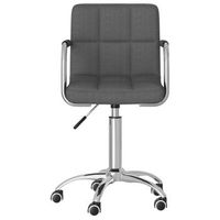 silla de comedor giratoria tela gris oscuro