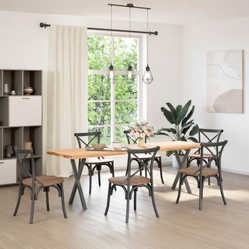 Patas Para Mesa，pierna De Mesa Comedor Forma X 2 Uds Antracita 50x(72-73) Cm