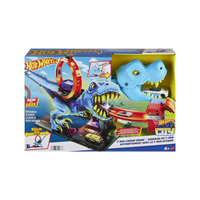 hot wheels - pista hot wheels city desafio del t-rex incluye lanzador de golpe y vehiculo hot wheels hkx42