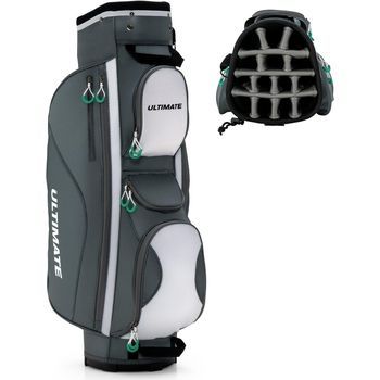 Bolsa De Golf Con 14 Divisores, Bolsa Ligera Para Carro De Golf Con Correa Para El Hombro Costway 34x29x90 Cm