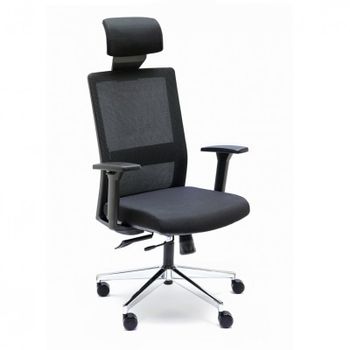 Euromof Niza Silla de Oficina con Cabezal Negra