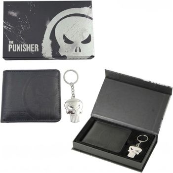 Set Regalo Cartera Y Llavero The Punisher Marvel El Castigador