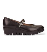 wonders para mujer c-3334325255792 zapatos de piel fly 43 negro 39 1 a 3cm hebilla casual