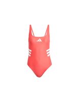 banador de natacion adidas 3bandas uback suit mujer rojo