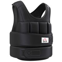 homcom chaleco lastrado ajustable 10 kg max pesos extraibles entrenamiento musculacion boxeo oxford 50x60cm negro   aosom espana