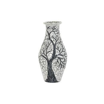 Jarron Cristal Terracota 29x29x60 Arbol Blanco