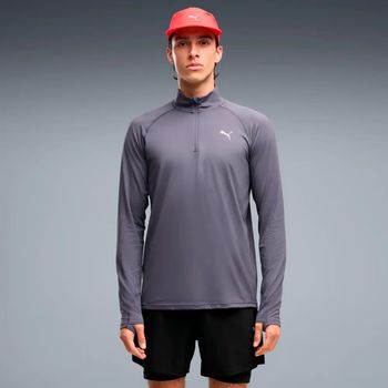 Puma Velocity Cloudspun 1/4 Zip  Camiseta de running Hombres - gris