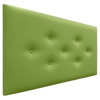 dhome cabecero de polipiel con 3 hileras intercaladas de botones cabezal tapizado cama lujo verde 105cm