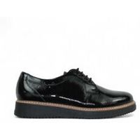 pitillos zapatos mujer zapato cordon piso goma piel charol para mujer