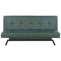 sofa cama moderno tapizado en tela acolchado 3 plazas verde leeds