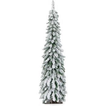 150cm Árbol De Navidad Artificial Delgado Costway 50 X 50 X 150 Cm
