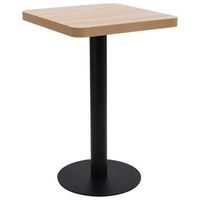 mesa de bistro mdf marron claro 50x50 cm vidaxl