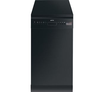 SMEG D4B-1 Slimline Dishwasher - Black, Black