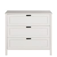 comoda de 3 cajones de mdf blanco de 100 cm