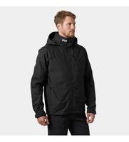 helly hansen para hombre 34442 chaqueta de navegacion con capucha y capa intermedia negro s casual poliester manga larga