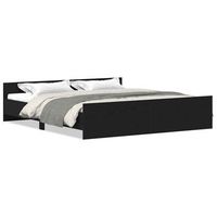cama matrimonial  cama para adultos  estructura de cama sin colchon roble negro 200x200 cm