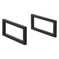 conjunto de 2 x patas para muebles para pared - 45 x 20 cm - set de 2 x patas de mesa - acero - consola - mesa de comedor - armazon de muebles - hasta 50 kg - negro mate encasa