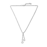 exclusivo cadena de plata con colgantes de corazon