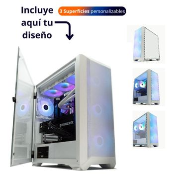 Forgeon Arcanite ARGB Mesh Torre ATX Blanca 3 superficies personalizables