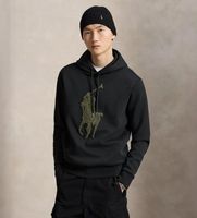 polo ralph lauren para hombre 710b27500001 sudadera con capucha big pony negra s negro casual algodon