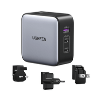 ugreen cargador rapido de viaje 65w 1x usba2xusbc 65w metal