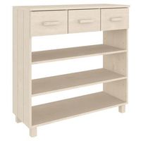 mesa consola  mesa de entrada  mesa auxiliar hamar madera maciza pino marron miel 90x35x90 cm