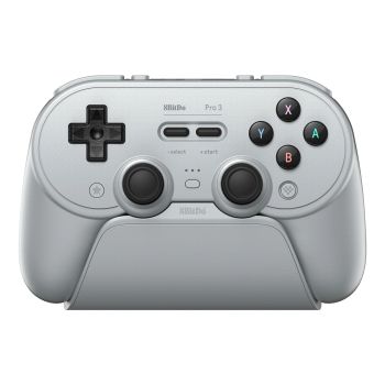Controlador de juego 8Bitdo Pro 3 de modo triple con base de carga, gatillos de efecto Hall, joystick TMR para Switch 2,