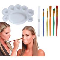 kit de maquillaje 5 pinceles paleta y espatula talla unica